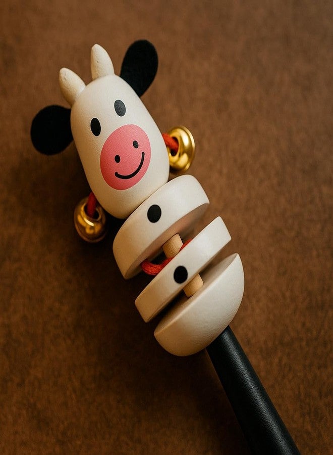 Vemlons Jhunjhuna Wooden Toy jhunjhuna Wooden Non Toxic Colourful Rattle Toys for New Born Baby, Musical Infant Toy, / Dugi Dugi Rattle Sweet Cuddle Infant of JhunJhunas - Image 3